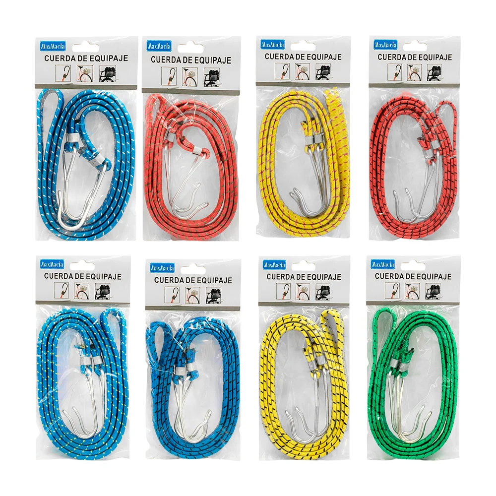 Cuerda de equipaje plana de 1.5cmx1.5m con gancho, variedad de colore…