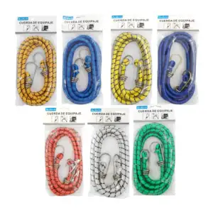 Cuerda de equipaje circular de 10mmx1.8m con gancho, variedad de colo…