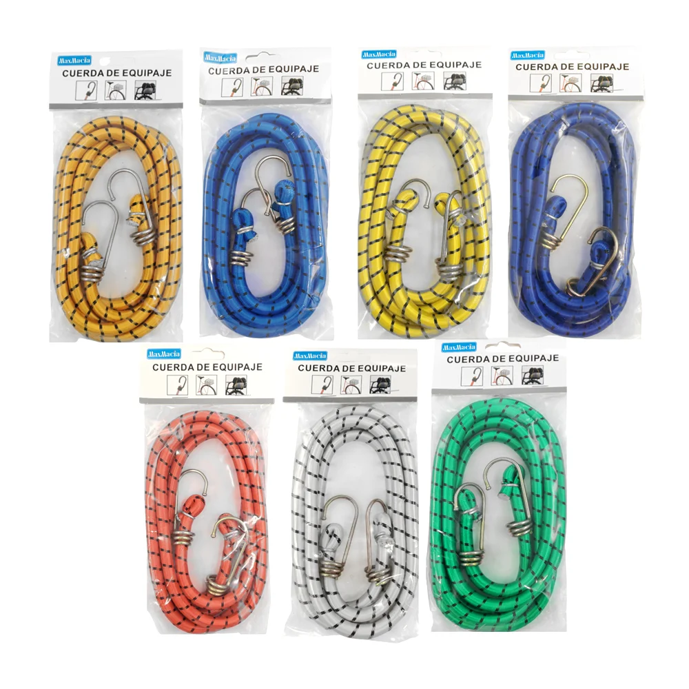 Cuerda de equipaje circular de 10mmx1.8m con gancho, variedad de colo…