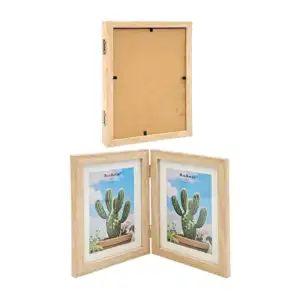 Portarretrato doble con bisagras, 13x18cm, variedad de colores / 14393