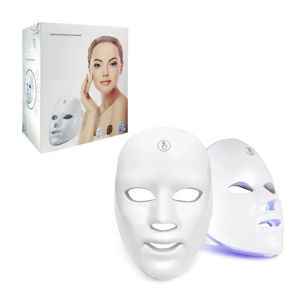 Máscara facial led para tratamiento de fototerapia con carga usb, var…
