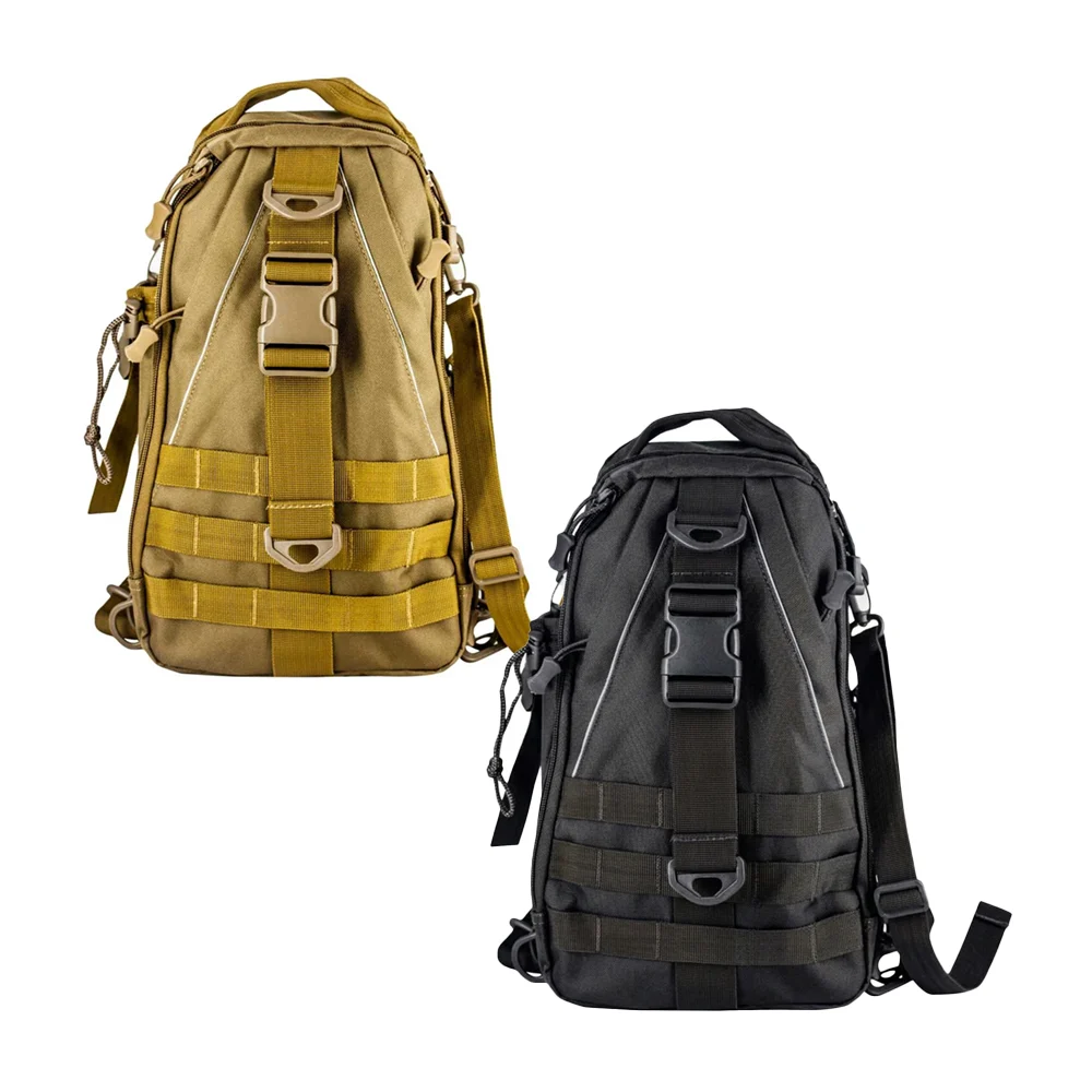 Mochila táctica militar de 8 compartimientos con líneas y broche, var…