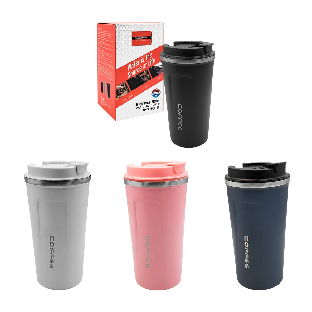 Vaso cafetero de acero inoxidable con tapa y capacidad de 480ml, vari…
