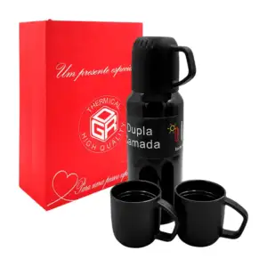 Set con botella termo de 480ml +  juego de 3 tazas de plástico, varie…