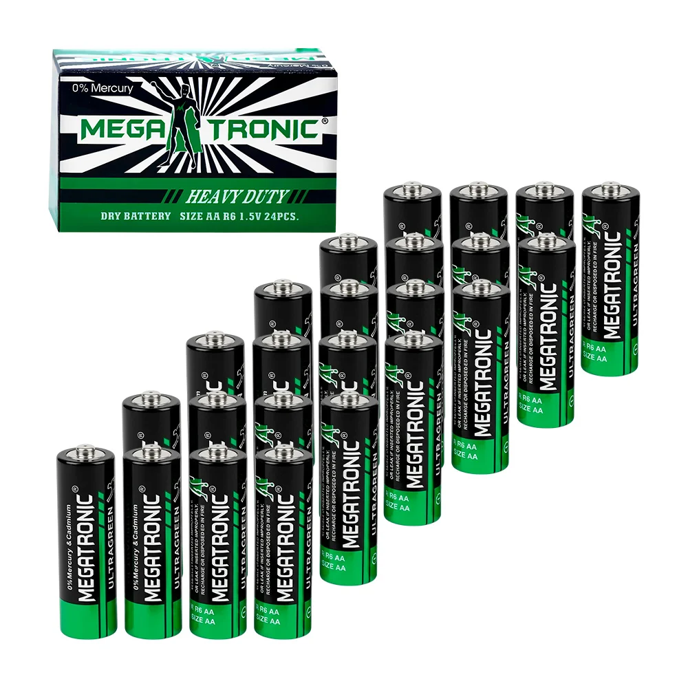 Caja con 24 pilas megatronic doble a, 6 blísters con 4 pilas / 36