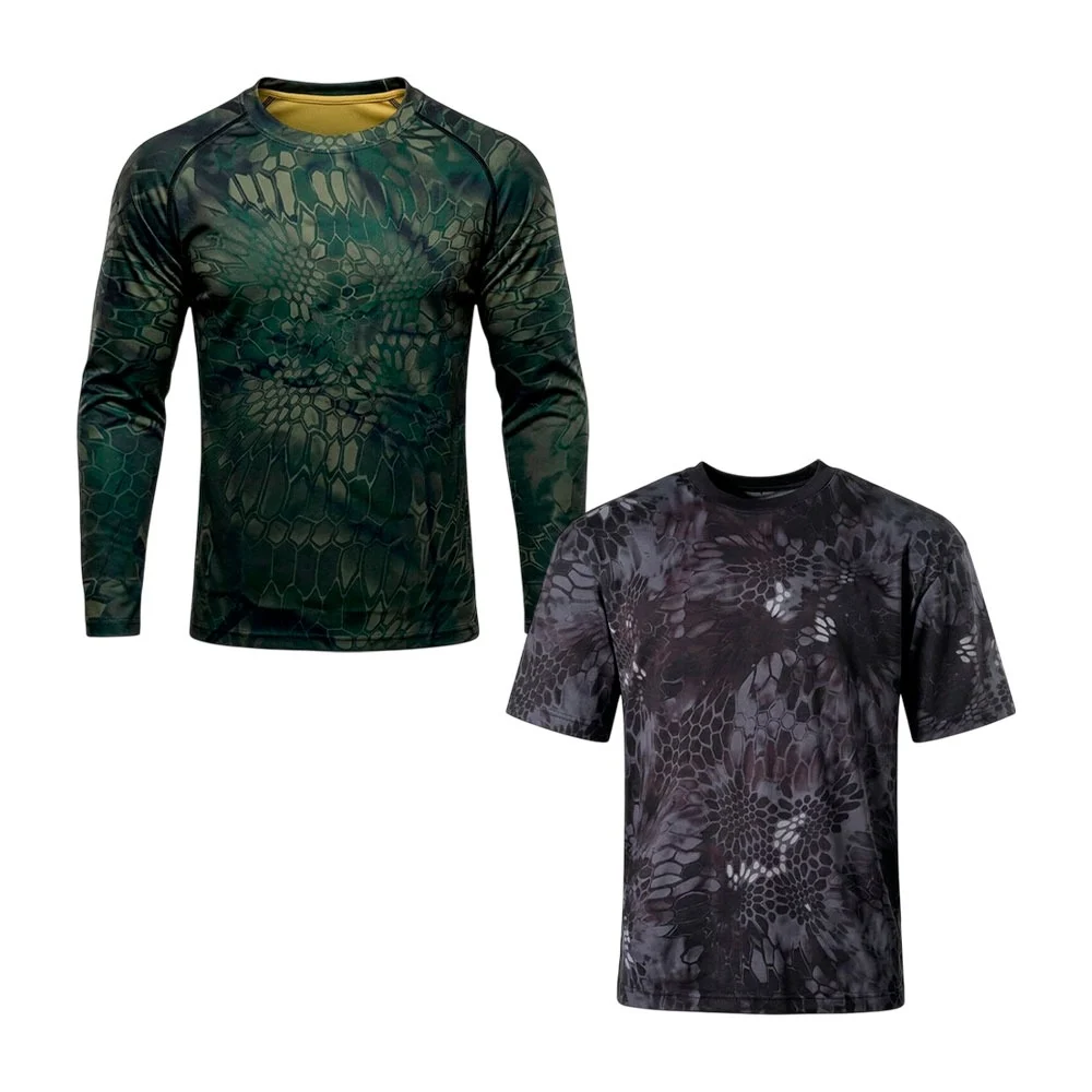 Playera con cuello redondo y estampado piel de reptil, variedad de co…