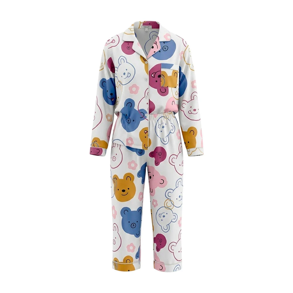 Conjunto pijama para adulto de 2 piezas, pans y camisa de manga larga…