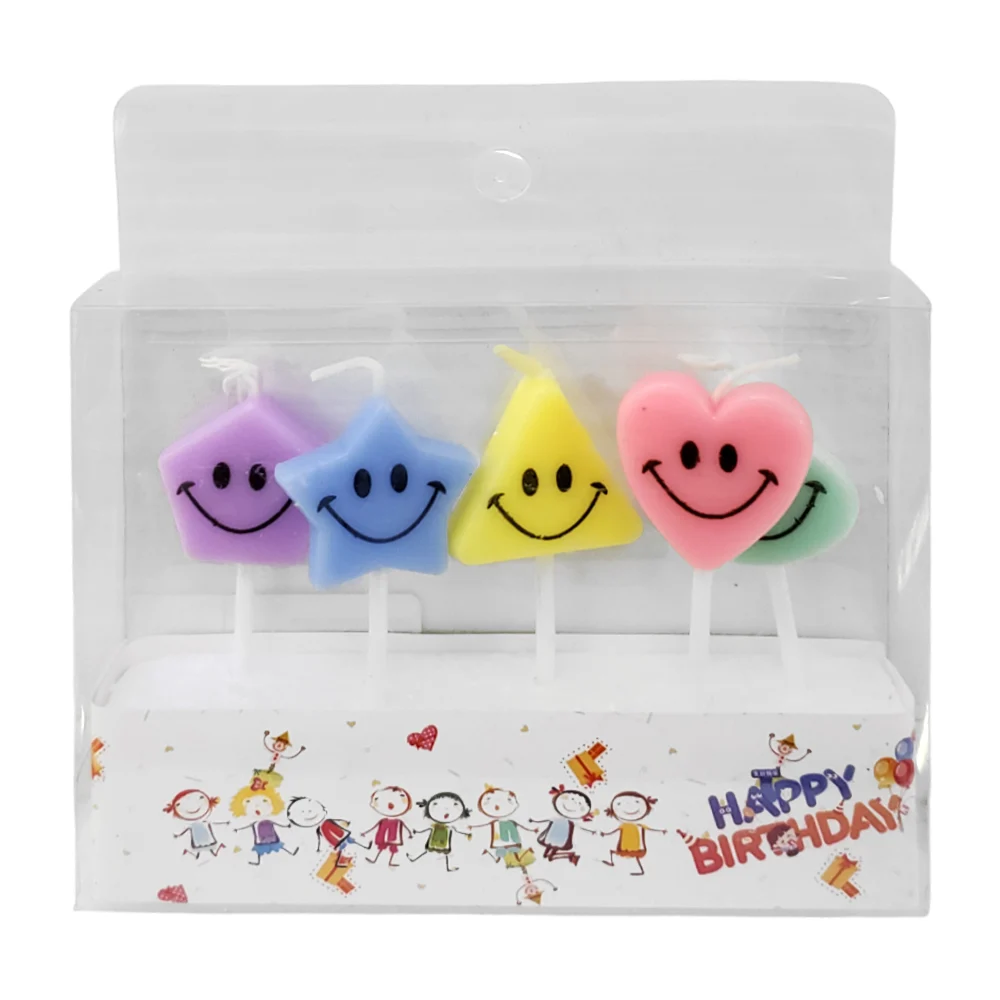 Paquete con 5 velas en formas de figuras para el pastel, variedad de …