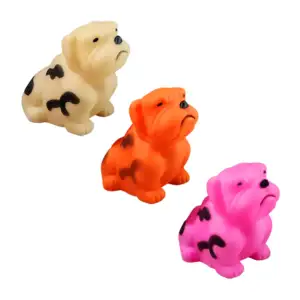 Juguete chillón pequeño 12cm con forma de bulldog, colores surtidos /…