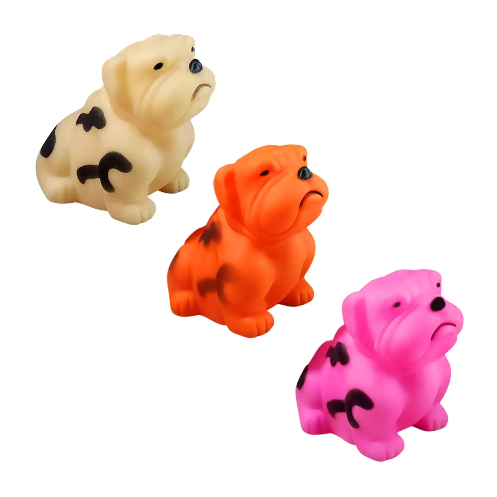 Juguete chillón pequeño 12cm con forma de bulldog, colores surtidos /…