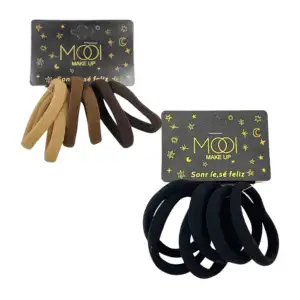 Paquete con 6 donas ligas para el cabello de 5.5cm, variedad de color…