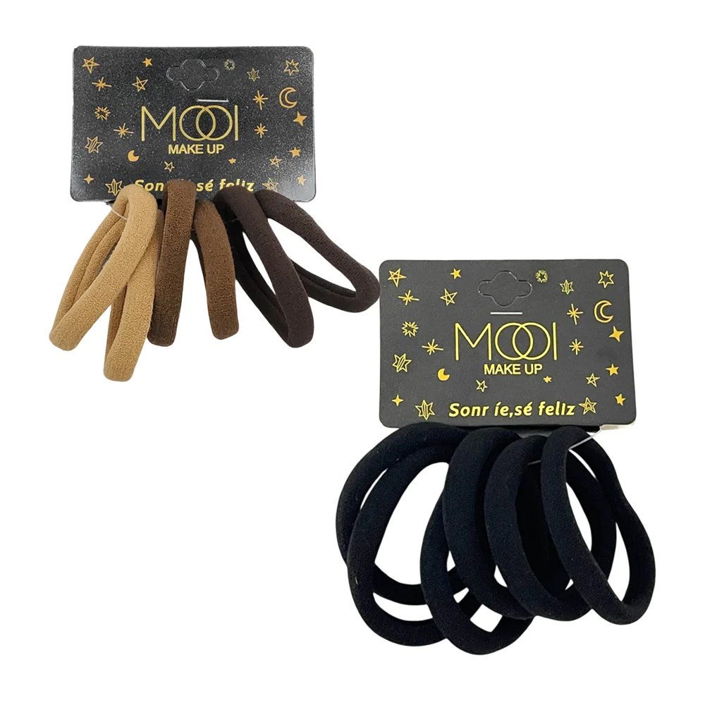 Paquete con 6 donas ligas para el cabello de 5.5cm, variedad de color…