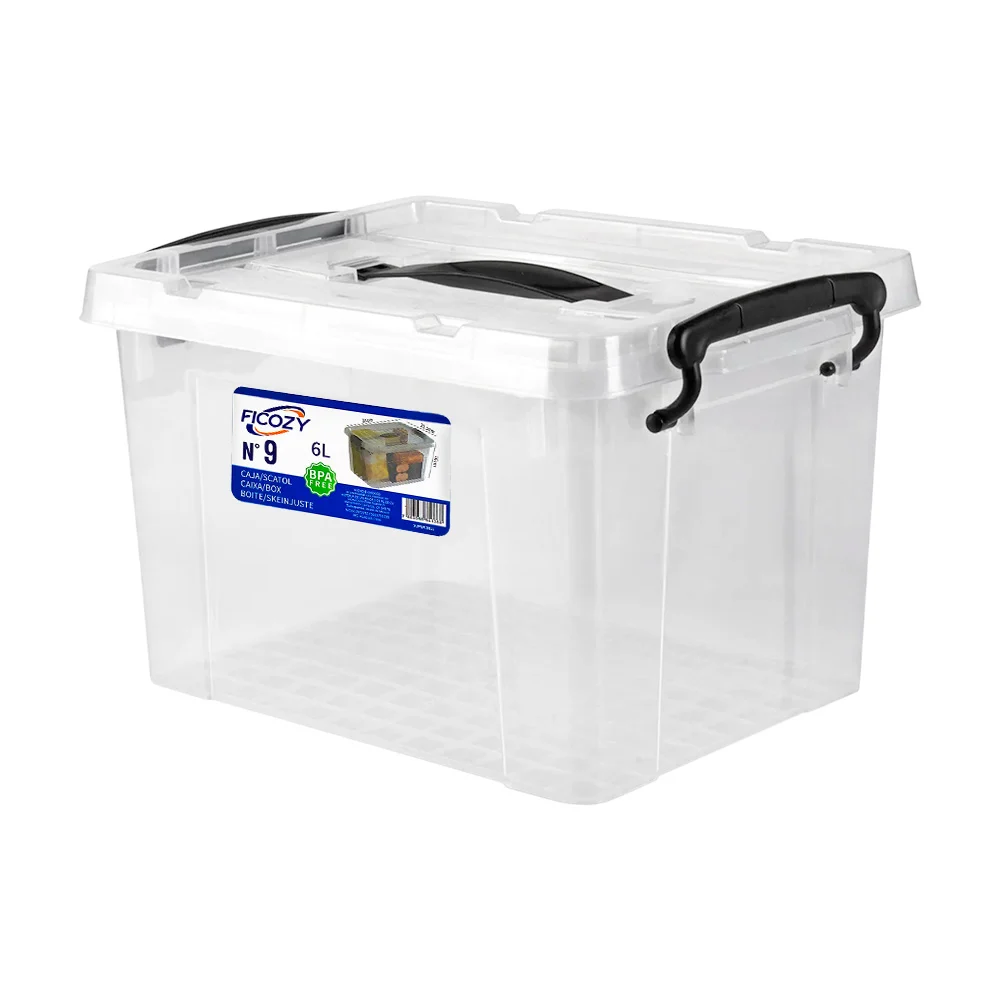 Caja de plástico transparente para almacenamiento, capacidad de 6l / …