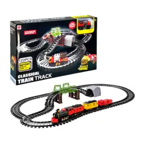 Pista armable 122pcs multidireccional con tren eléctrico, multi diseñ…