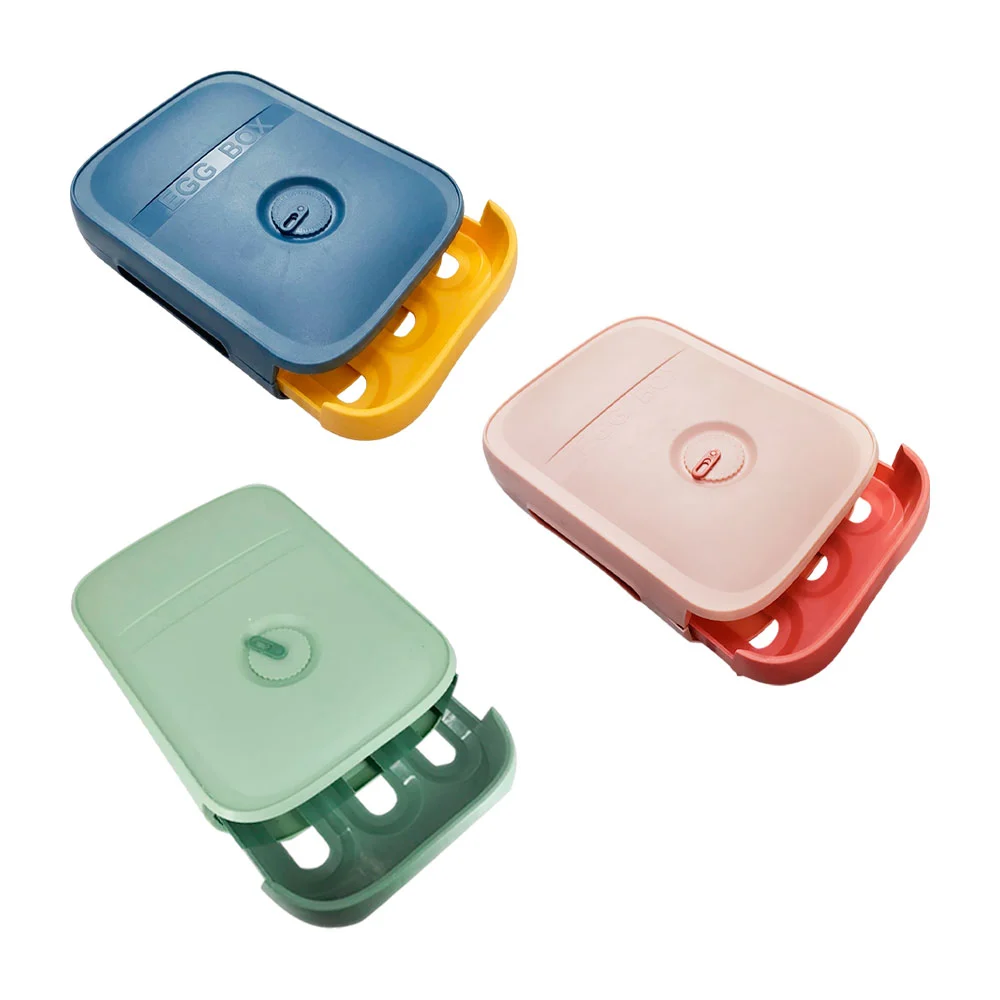 Estuche rectangular de plástico con 3 compartimentos para almacenar h…