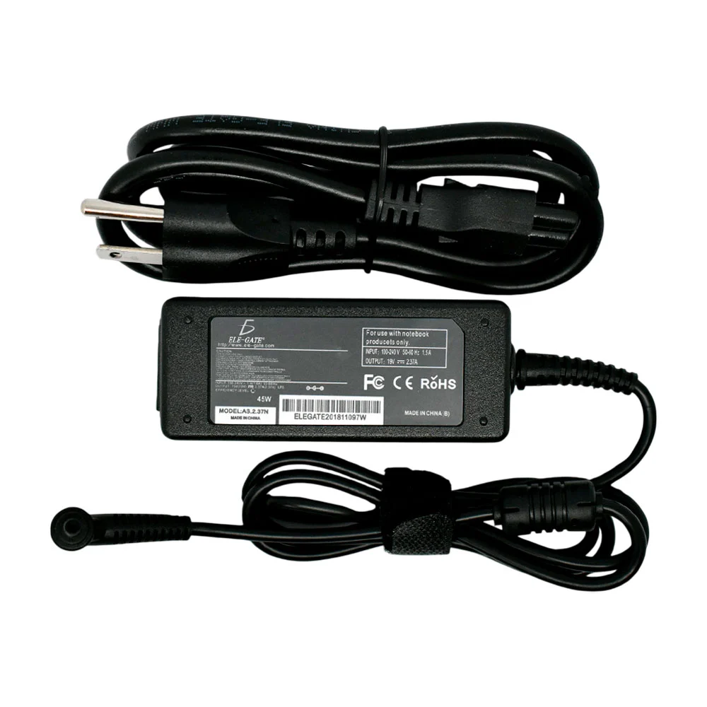 Cargador para laptop compatible con asus, 19v 2.37a 45w, 4.0x1.35mm /…