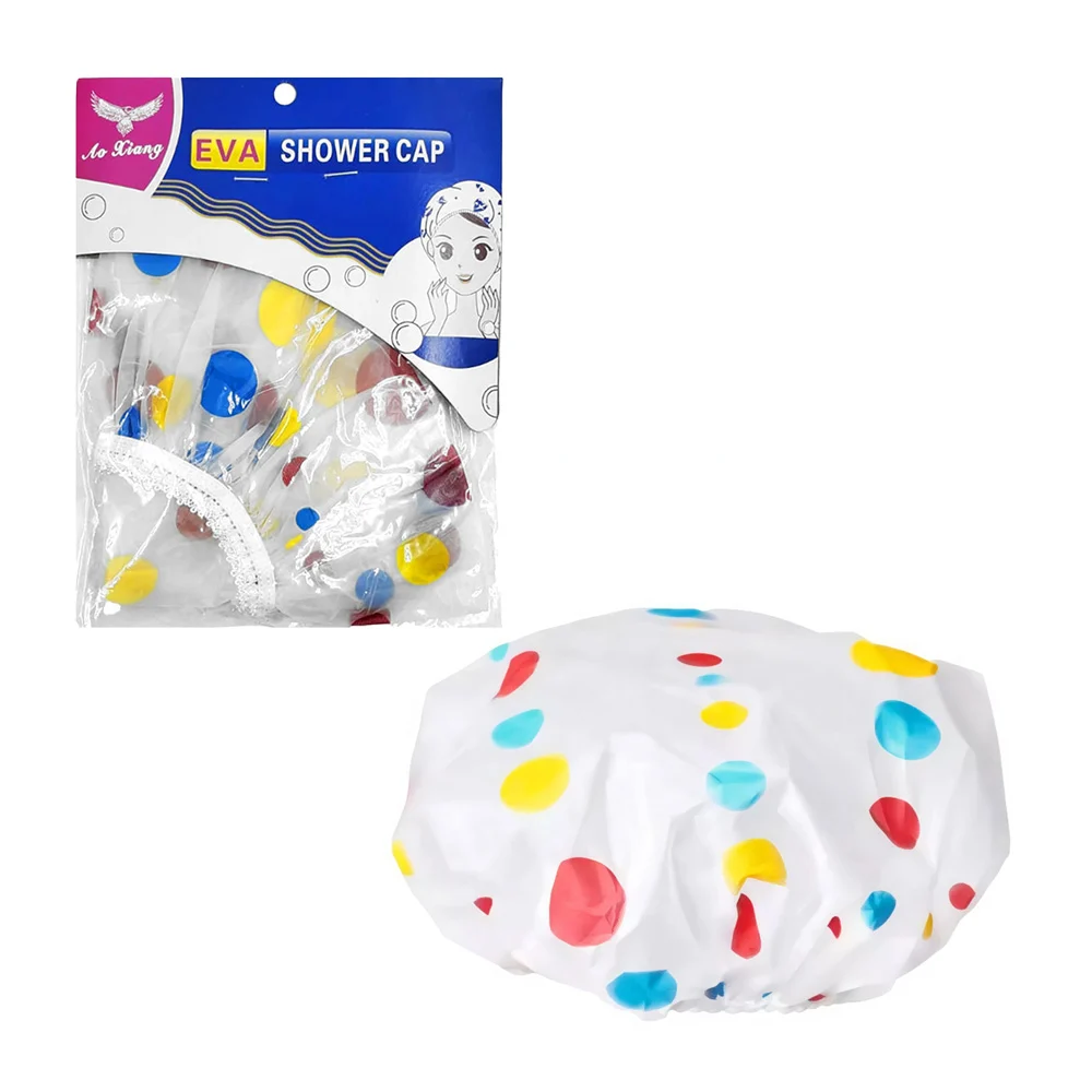 1pza Gorro de ducha impermeable con diseño y resorte, variedad de mod…