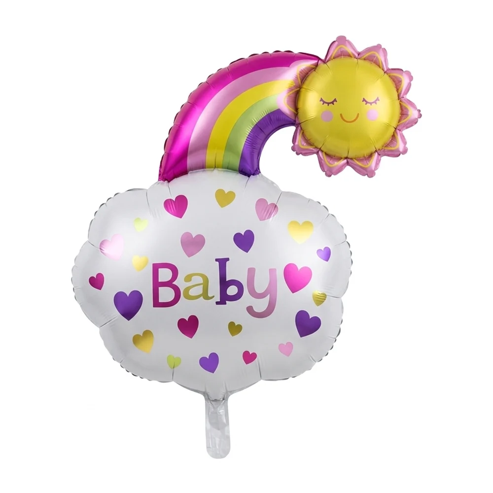 Globo metálico, grande con forma de nube con decoración, variedad de …