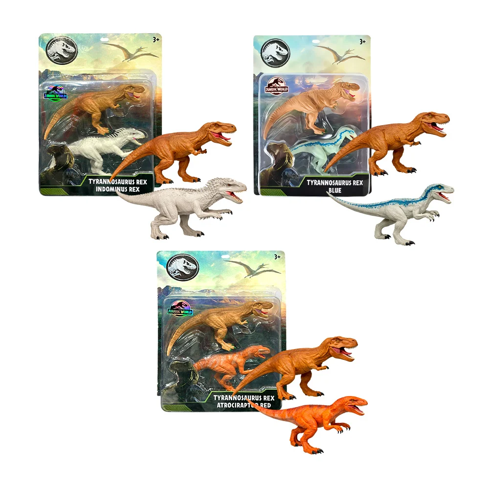 Blíster con 2 dinosaurios jurassic world de plástico / b1592344