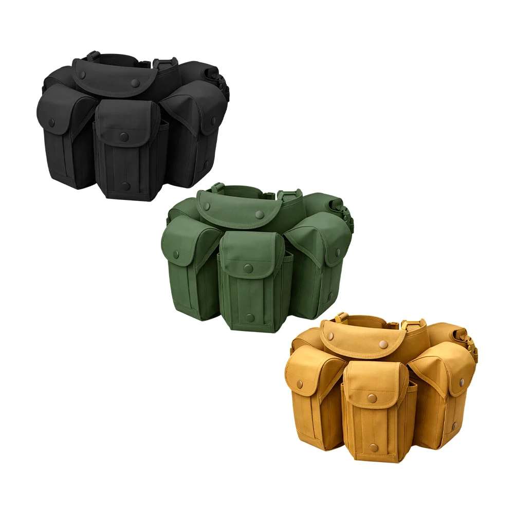Pechera táctica ajustable con 6 bolsas compartimentos, variedad de co…