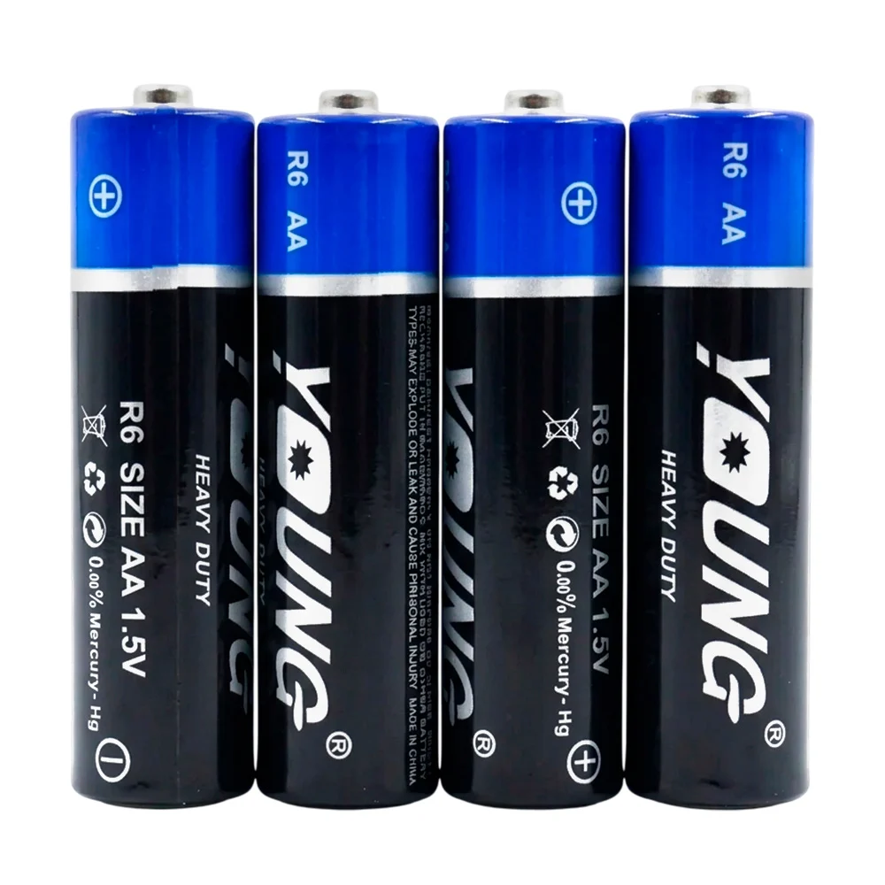 Blíster de 4 baterías young aa de 1.5v / ba002