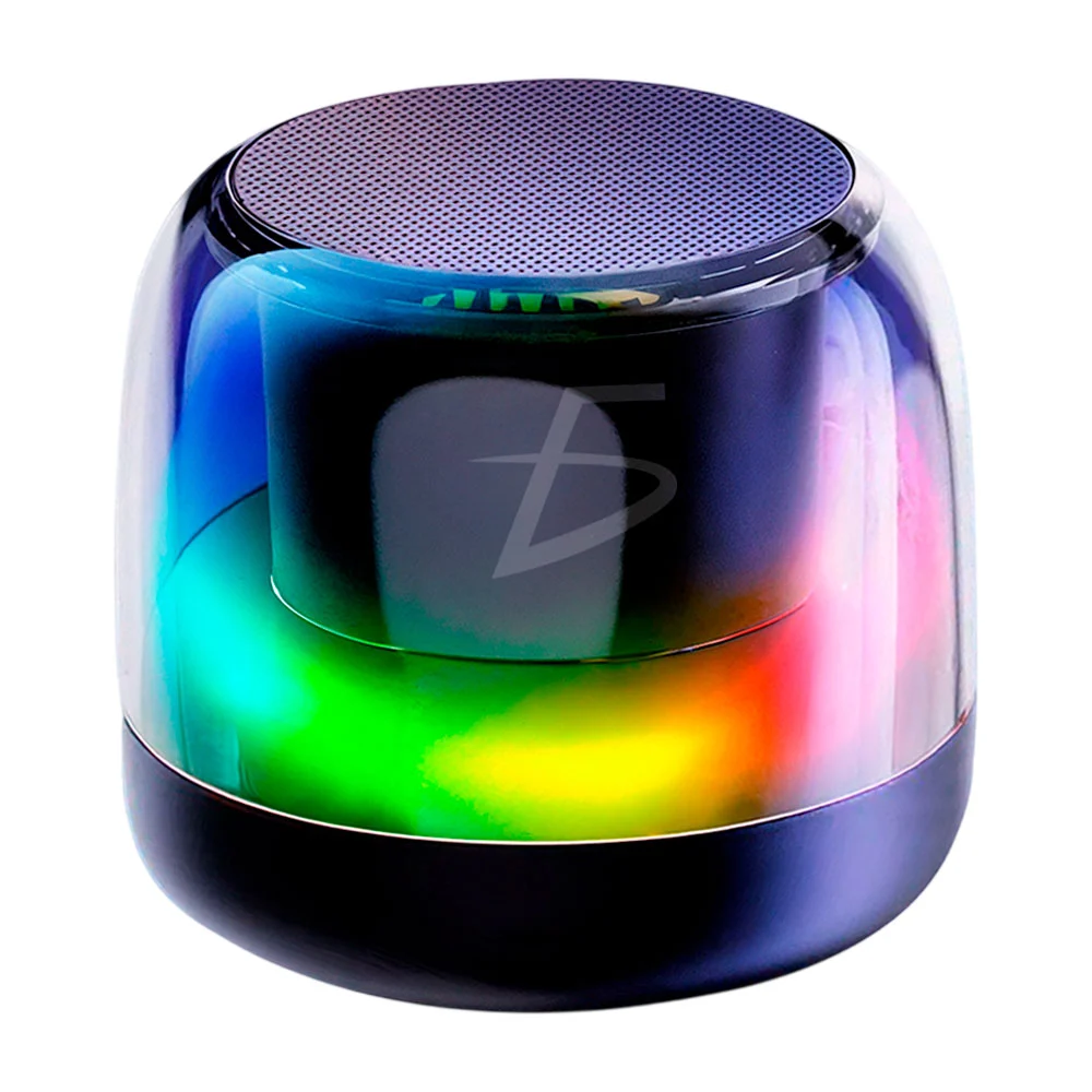 Bocina altavoz portátil con luz rgb, sonido envolvente 360, 5w y 10 m…