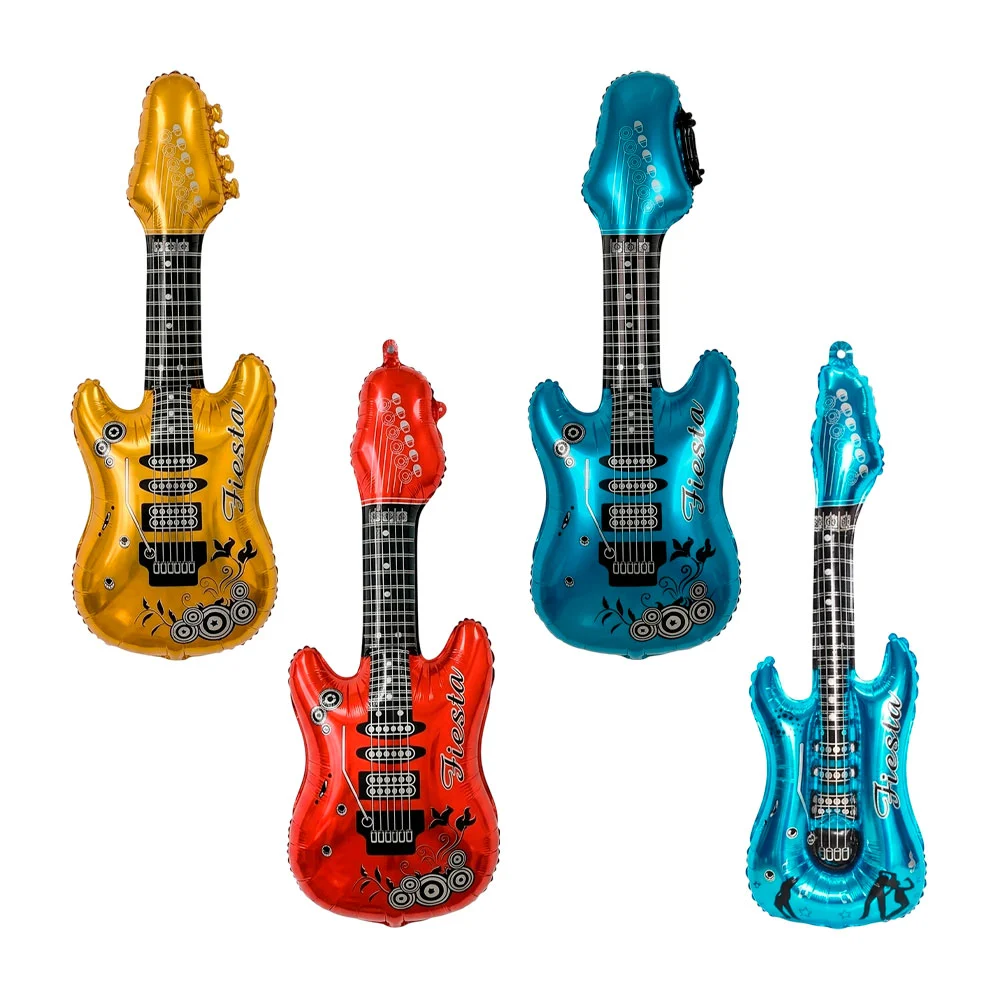 1pza Globo metálico en forma de guitarra, 77cm, variedad de colores /…
