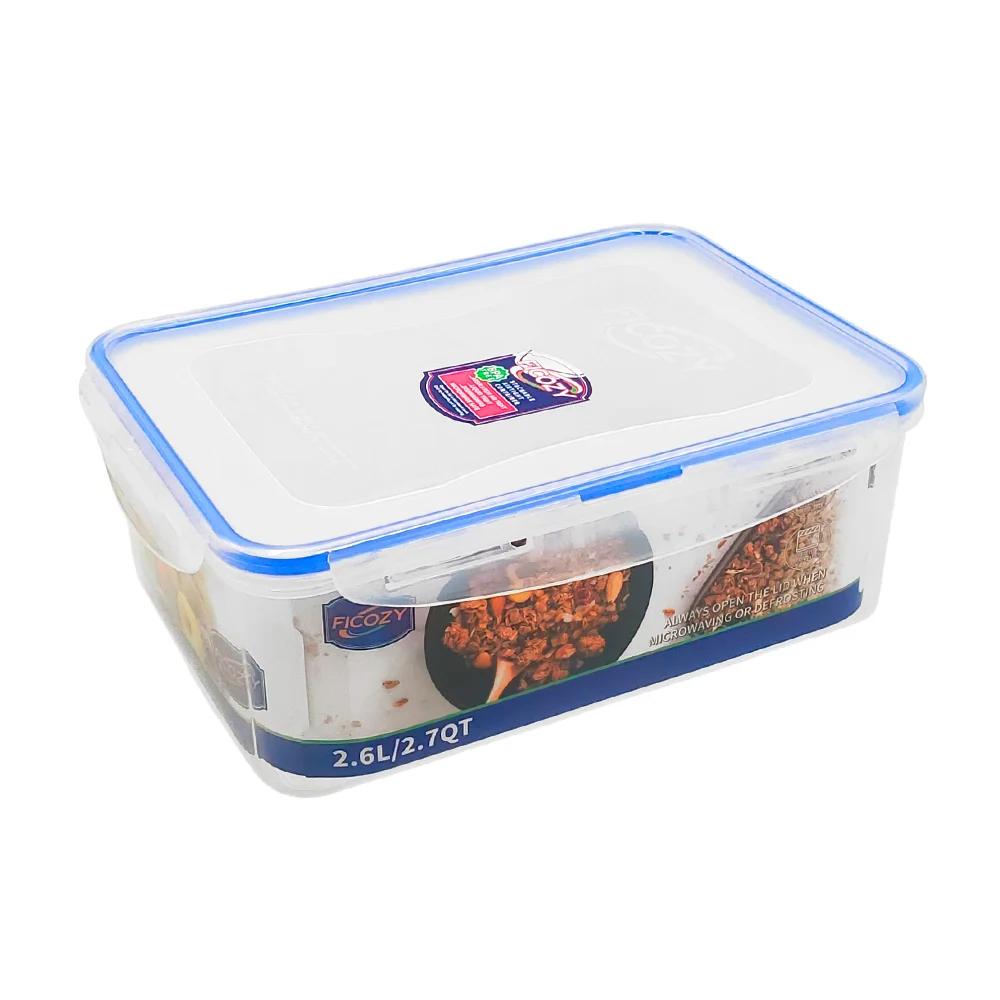 Tupper rectangular con cierre hermético con capacidad de 2.6l, resist…