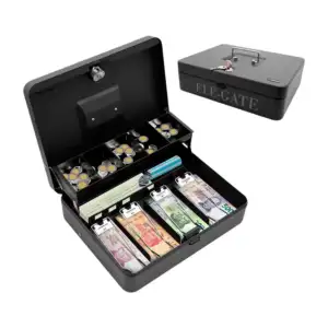 Caja metálica de seguridad para guardar dinero o joyas con 10 compart…