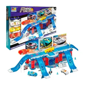 Juguete, pista armable con diseño de aparcamiento para coches, 46pcs …