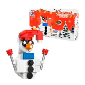 Juguete de plástico, armable, con forma de muñeco de nieve decorativo