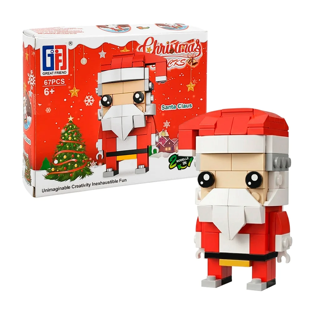 Juguete de plástico, armable, con forma de santa claus decorativo
