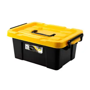 Caja de plástico para almacenamiento, capacidad de 6l, color negro / …
