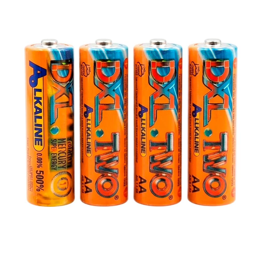 Blíster con 4 pilas alcalinas dxl two AA, lr6, 1.5v / dc-79