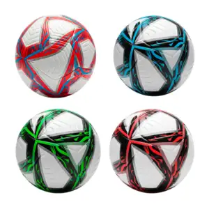 Balón de fútbol no.5 con diseño de líneas con triángulos + accesorios…