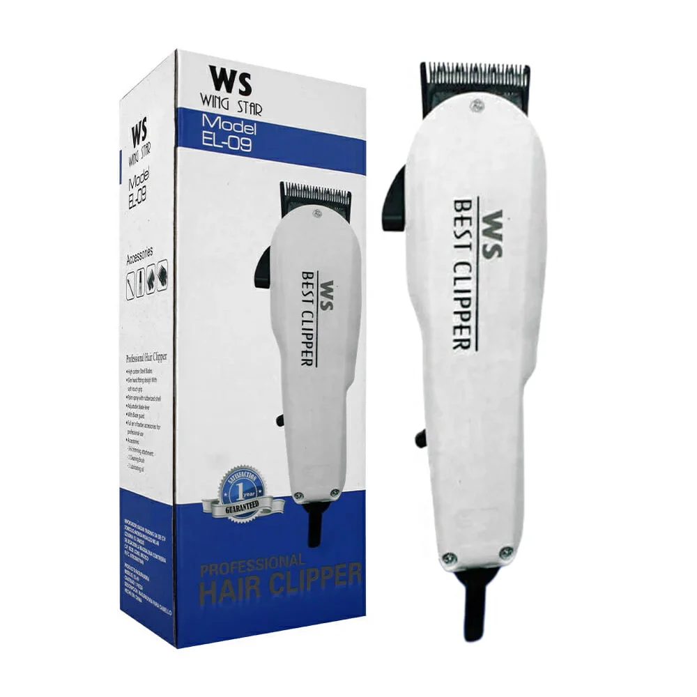 Máquina alámbrica wing star con accesorios para cortar pelo cabello /…