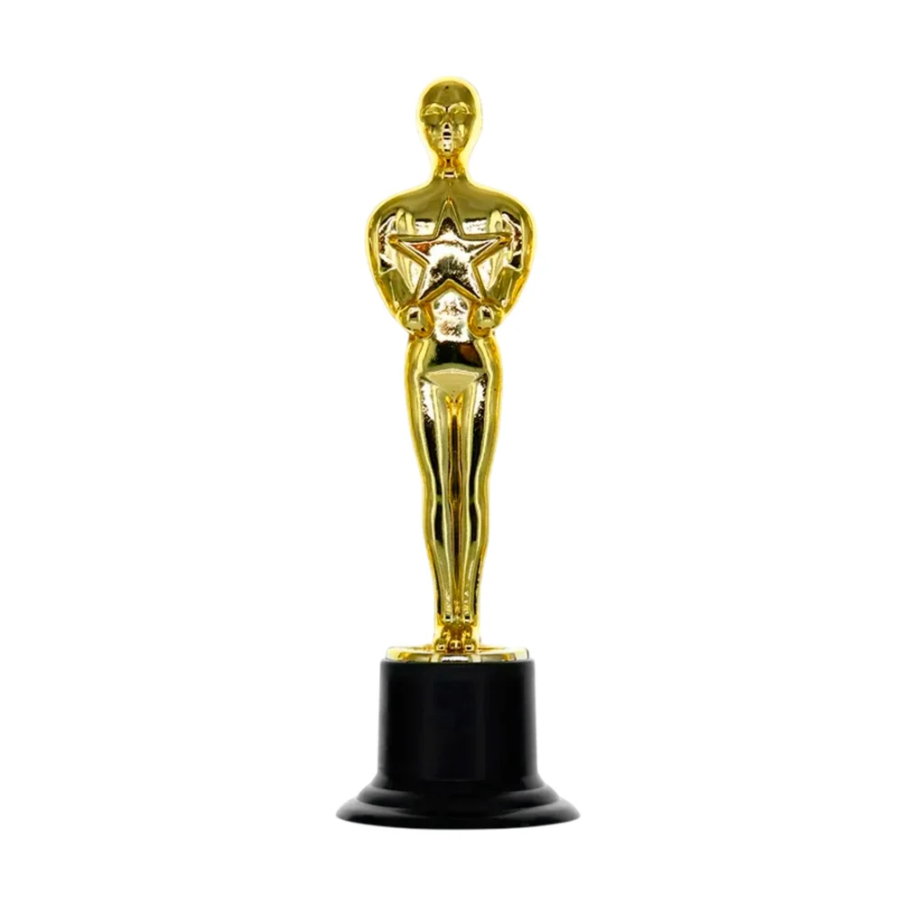 Premio en forma de persona con estrella en el pecho dorada + base cir…