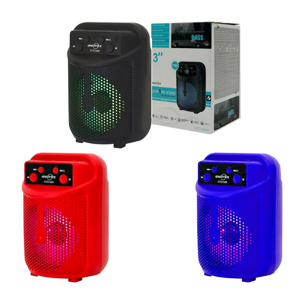 1pza Mini bocina inalámbrica semicilíndrica, con botones de reproducc…