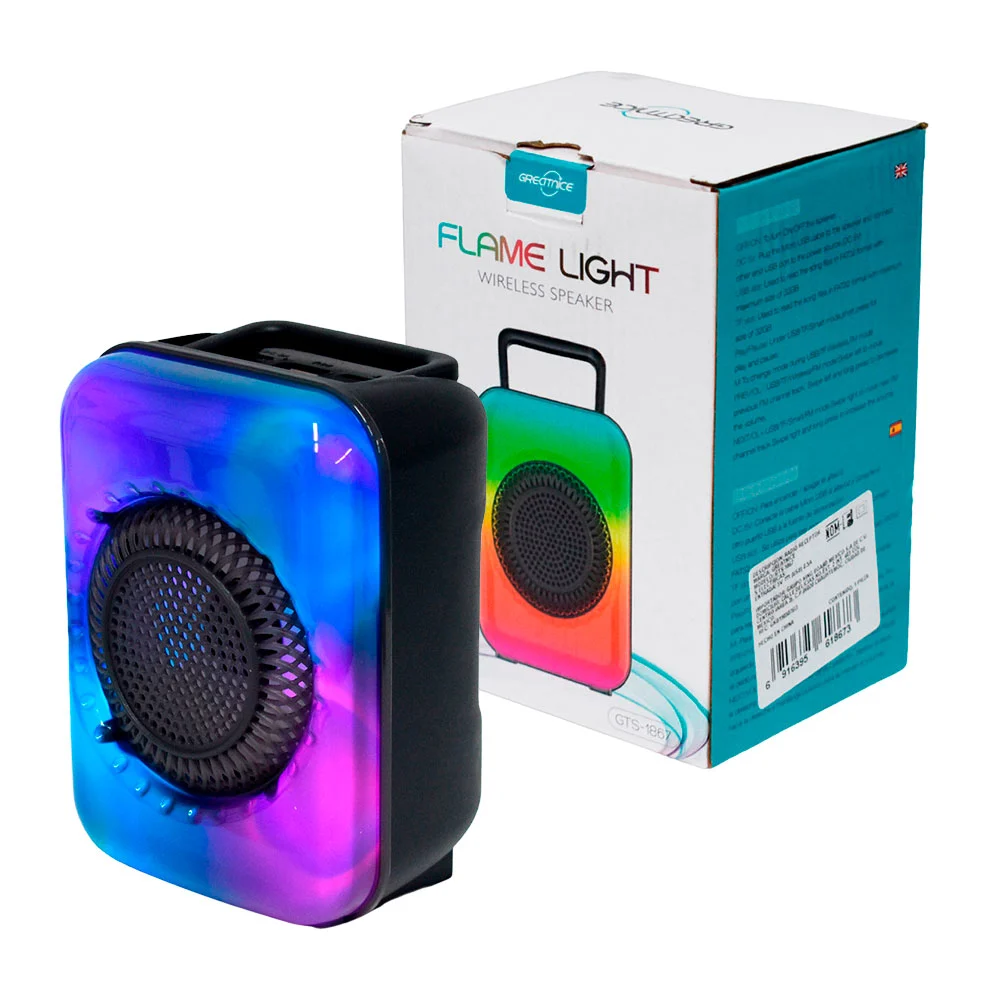 Bocina bluetooth portátil con luces rgb, variedad de colores / gts-18…