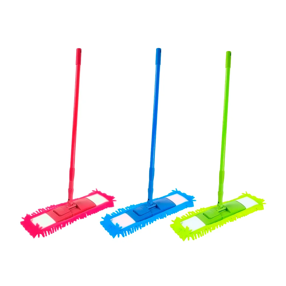 Mopa plana / trapeador rectangular de microfibra con tubo de aluminio…