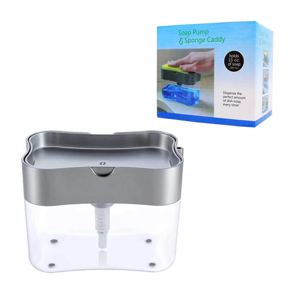 Dispensador transparente para jabón líquido, con capacidad de 385 ml …