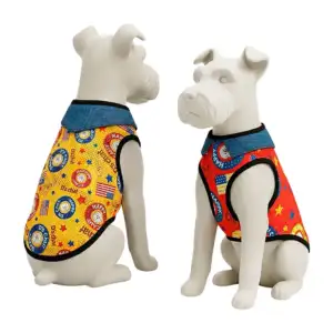 1pz Ropa pequeña para mascota con agujeros transpirables y estampado …