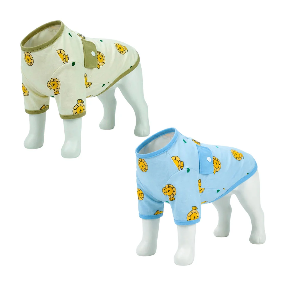 1pza Ropa para mascotas con aro metálico y estampado de animales anim…