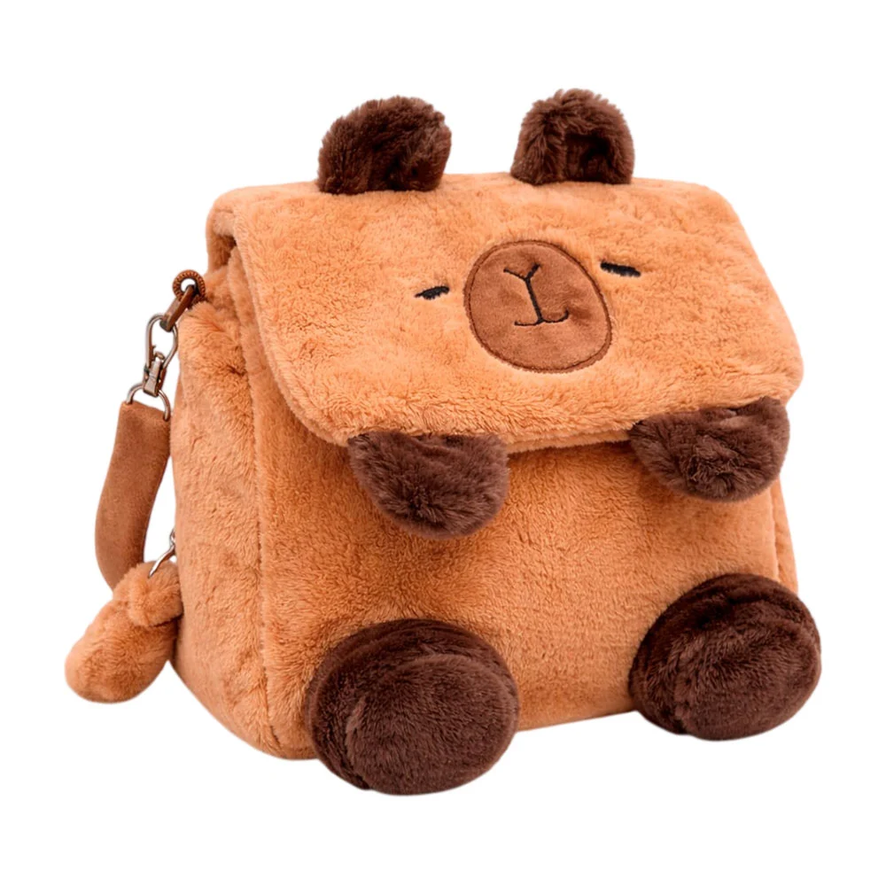 Bolsa tipo mochila, diseño de capibara y con 2 correas
