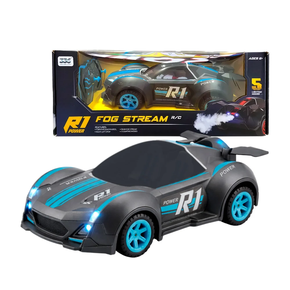 Carro deportivo a control remoto con luces, sonido y lanzador de spra…