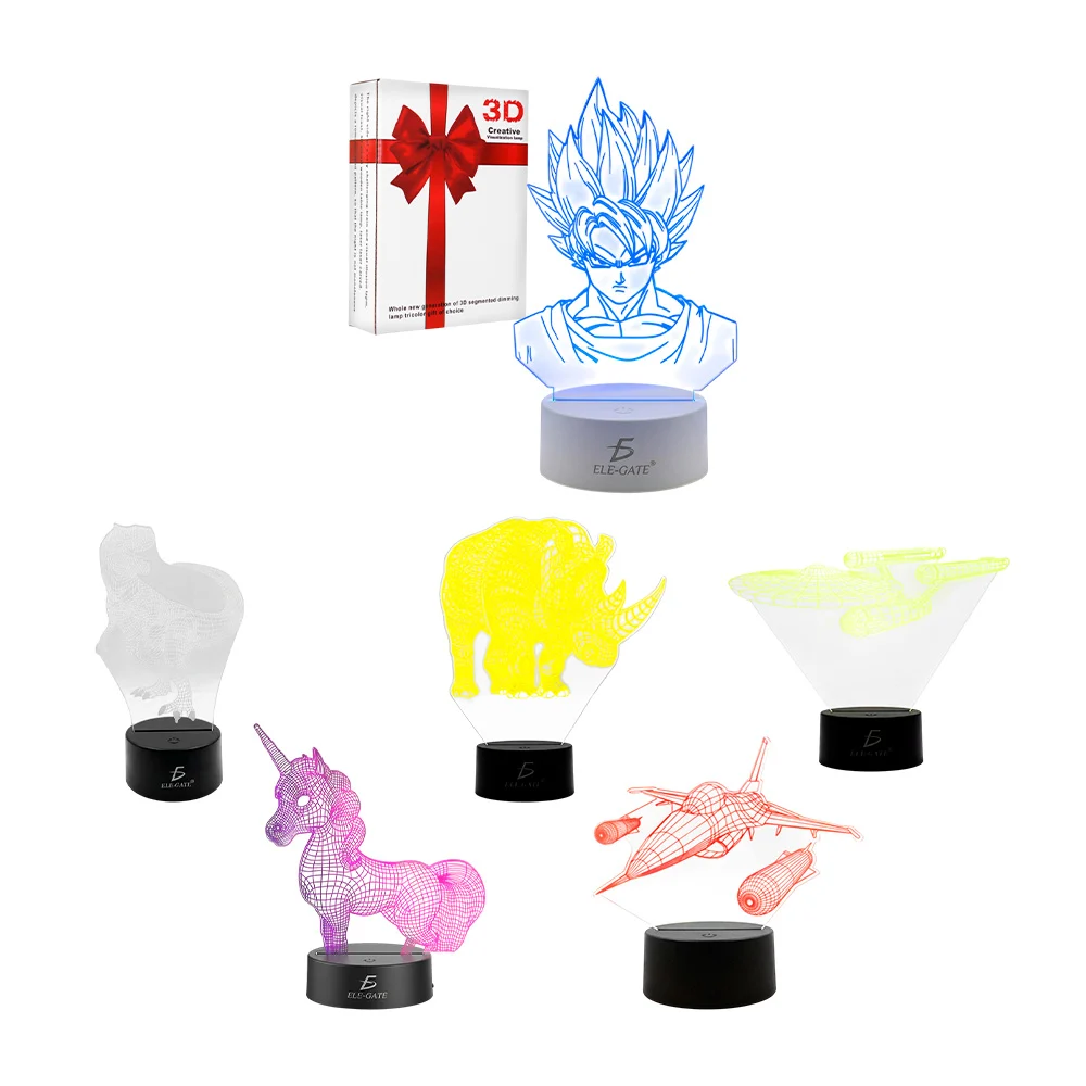 Base led ele-gate con figura de acrílico en 2 dimensiones, variedad d…
