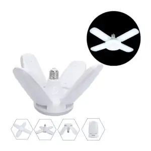 Lámpara led de luz blanca estilo ventilador plegable de 4 aspas, 50w …