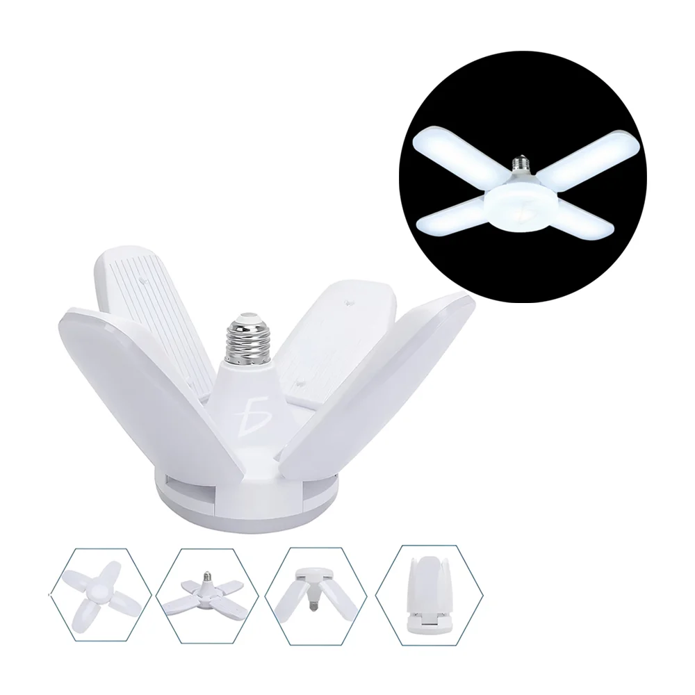 Lámpara led de luz blanca estilo ventilador plegable de 4 aspas, 50w …