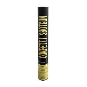 Bazuca cañón de 38cm lanza confeti en color dorado / confetti shotgun