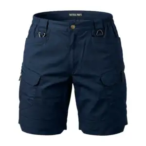 Short táctico 9f9 liso azul marino o negro con 10 bolsillos, variedad…